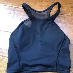 Like new Lululemon black & sheer sports bra size 4